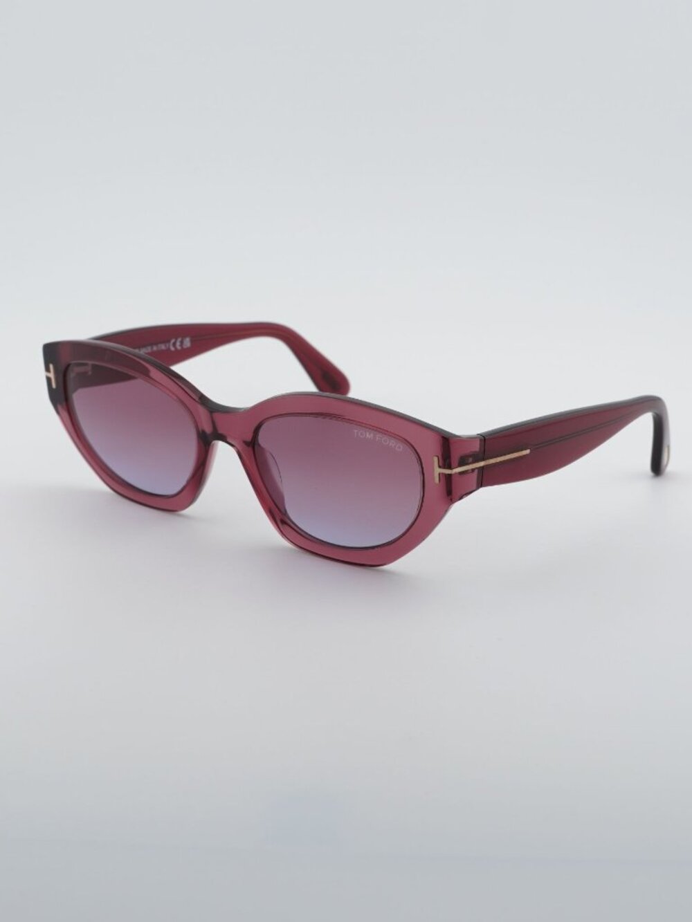 Tom Ford Penny FT1086 66Y Sunglasses Pink Cat Eye Frame, Pink Lenses